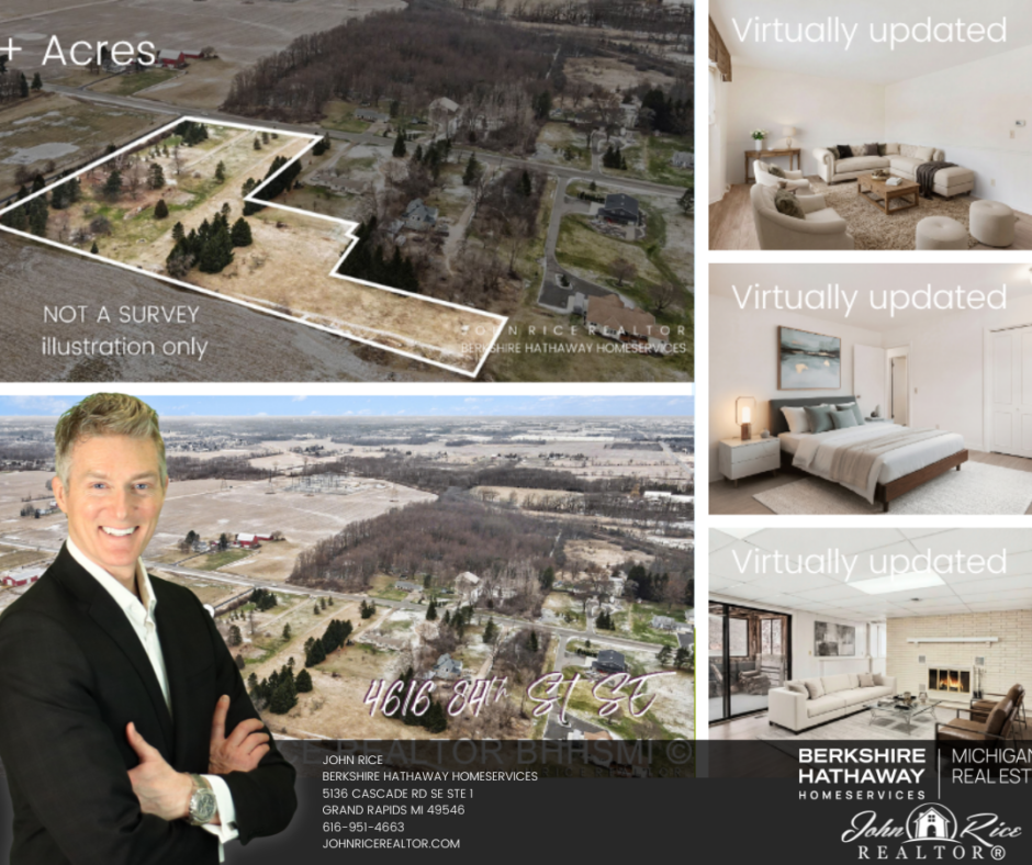 6+ Acres, Home, and Outbuildings: Caledonia MI Opportunity!